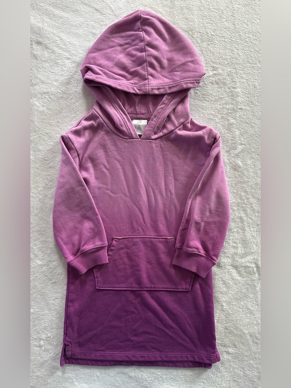 Baby Gap Ombre Hoodie Dress Purple Toddler Girls Size 4 Side Slits Comfy Casual
